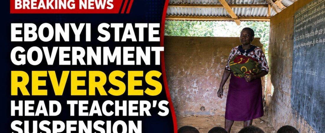 Breaking News: Ebonyi State Government Reverses Head Teacher’s Suspension