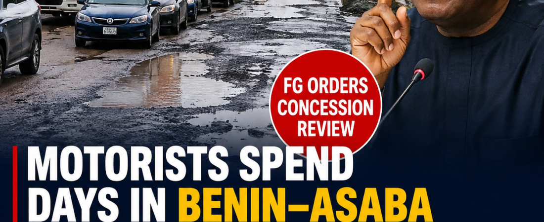 Motorists spend days in Benin-Asaba gridlock as FG orders  concession review