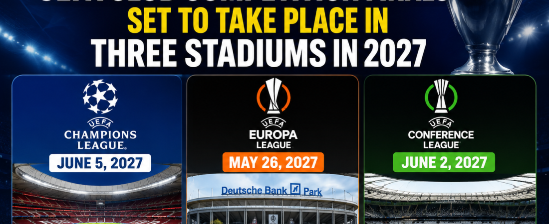 UEFA confirms three stadiums for 2027 club competition finals