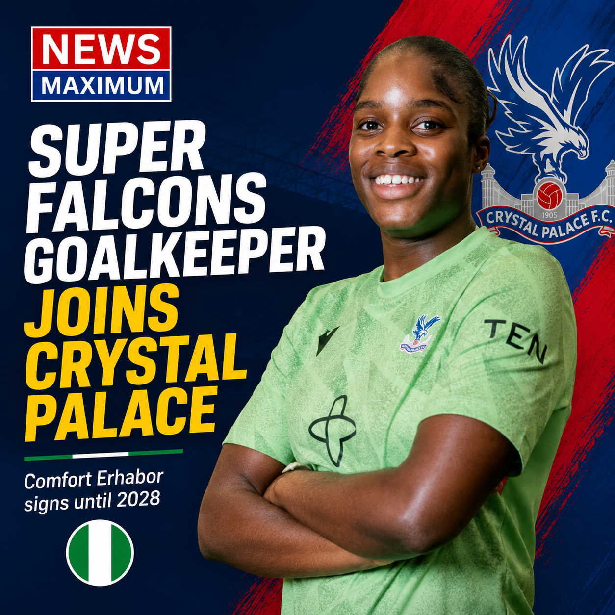 Super Falcons Goalkeeper joins crystal palace