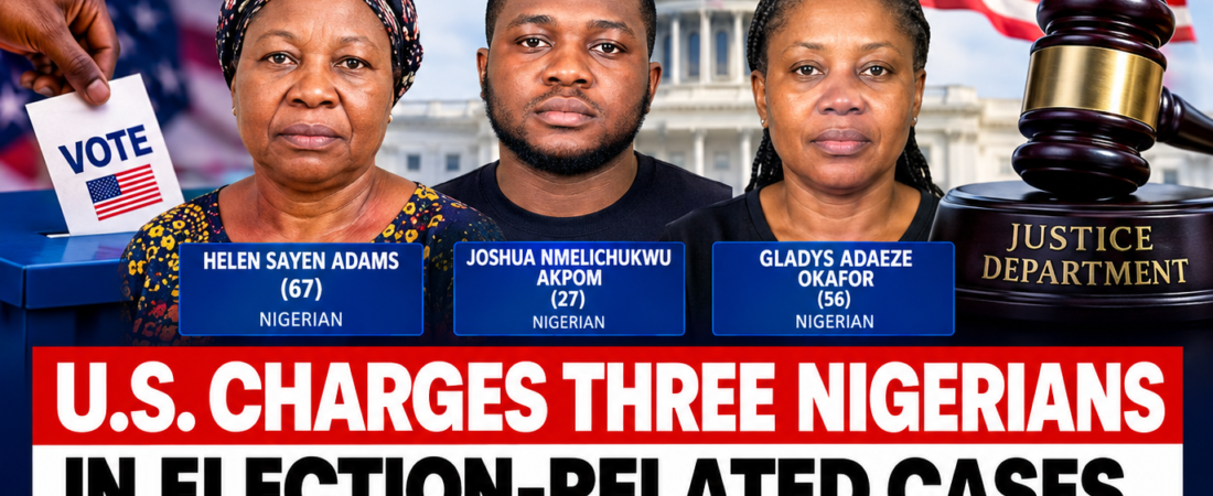 US charges three Nigerians in election -related cases