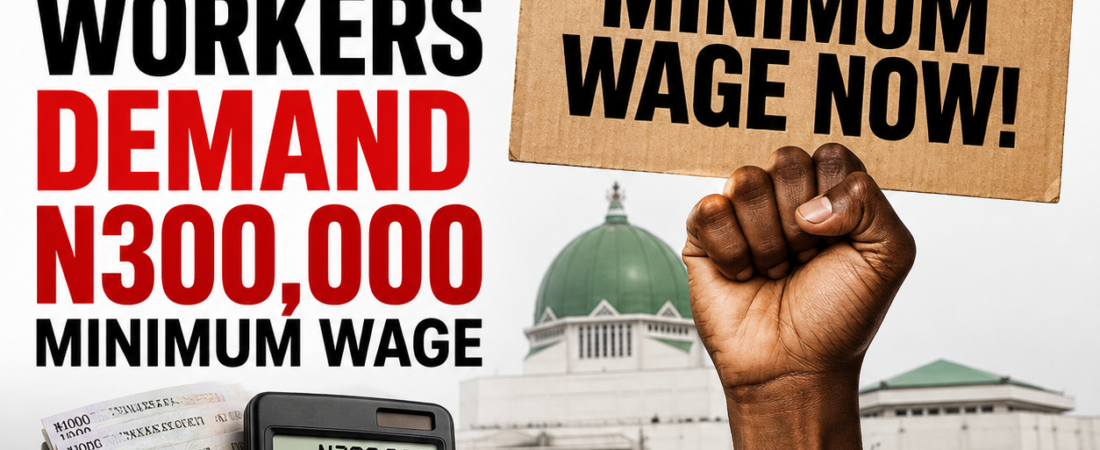 FEDERAL WORKERS DEMAND N300,000 MINIMUM WAGE