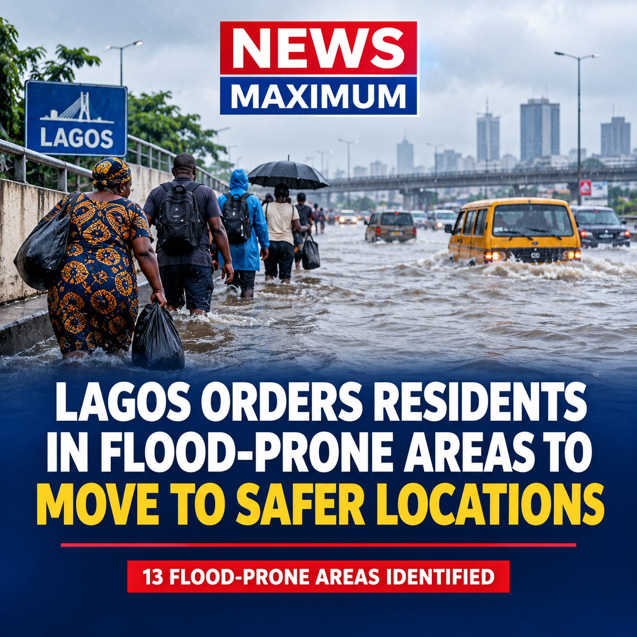 Lagos orders residents in flood-prone areas to move to safer Location