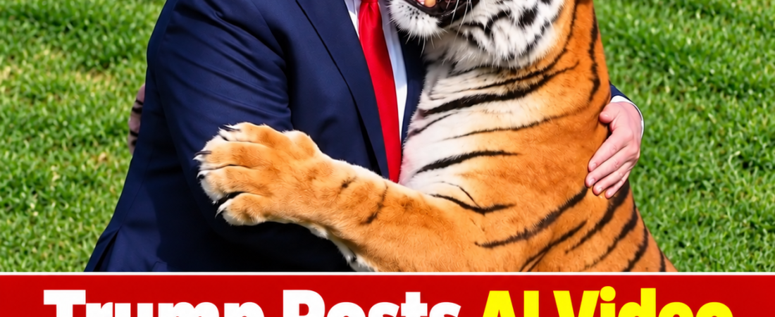 Trump Posts AI Video Of Himself Wrestling With Tiger After Fatal Attack In UK