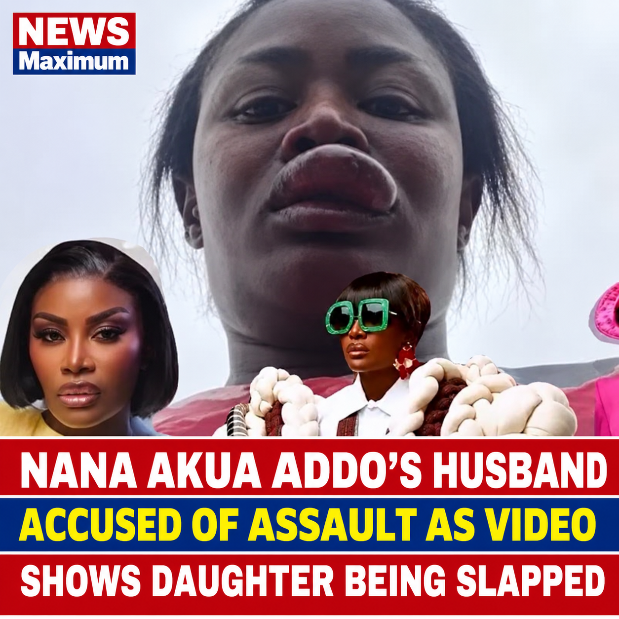 Nana Akua Addo’s Husband Accused of Assault as Video Shows Daughter Being Slapped