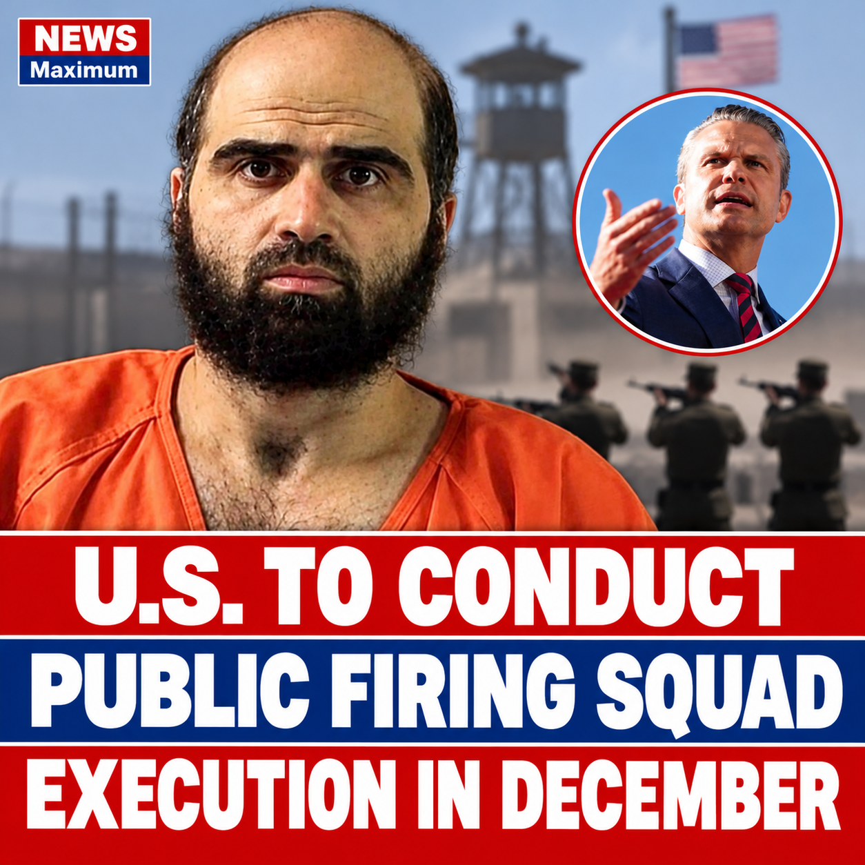 U.S. to Conduct Public Firing Squad Execution in December
