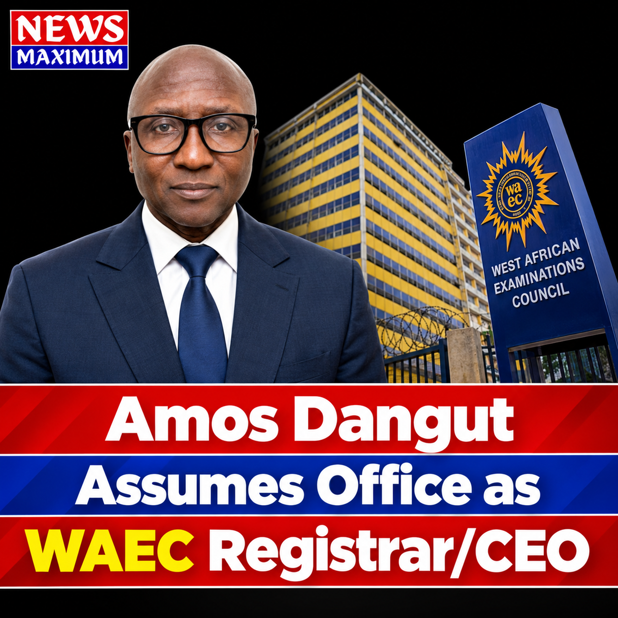 Amos Dangut assumes office as WAEC Registra/CEO